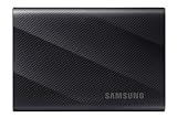 Samsung Portable SSD T9, 1 TB, 2.000 MB/s Lesen, 2.000 MB/s Schreiben, USB 3.2 Gen.2x2, Externe Festplatte für professionelle Anwender, Kompatibel mit Mac, PC, Smartphone und 12K Kameras, MU-PG1T0B/EU