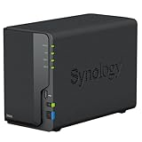 Synology DS223 2-Bay Diskstation NAS (Realtek RTD1619B Quad-Core 2GB Ram 1xRJ-45 1GbE LAN-Port), Schwarz