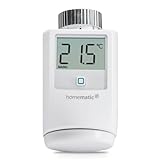 Homematic IP Smart Home Heizkörperthermostat, digitaler Thermostat Heizung, Heizungsthermostat, Steuerung per App, Alexa & Google Assistant, einfache Installation, Energie sparen, 140280A1