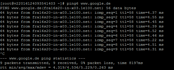root-server ping6