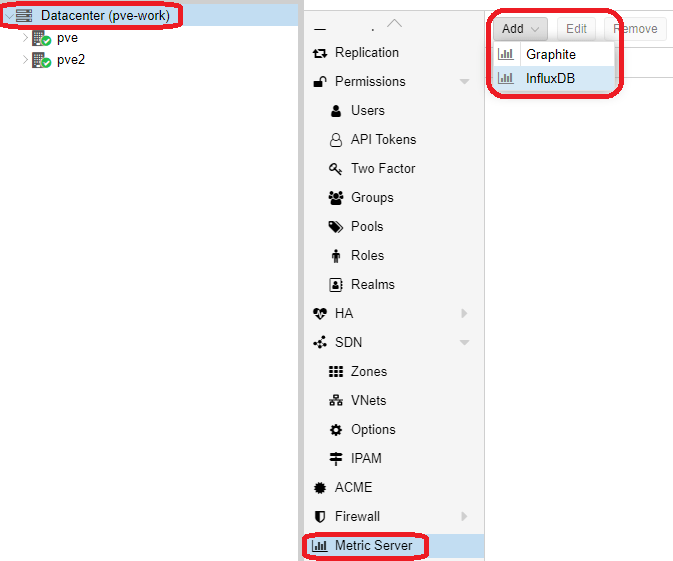 add proxmox metric server