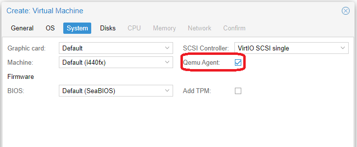 proxmox vm create