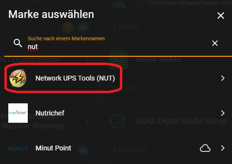 Home Assistant und NUT Integration