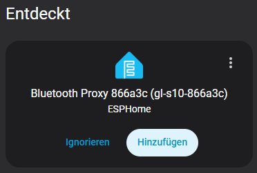 Bluetooth Proxy in Home Assistant