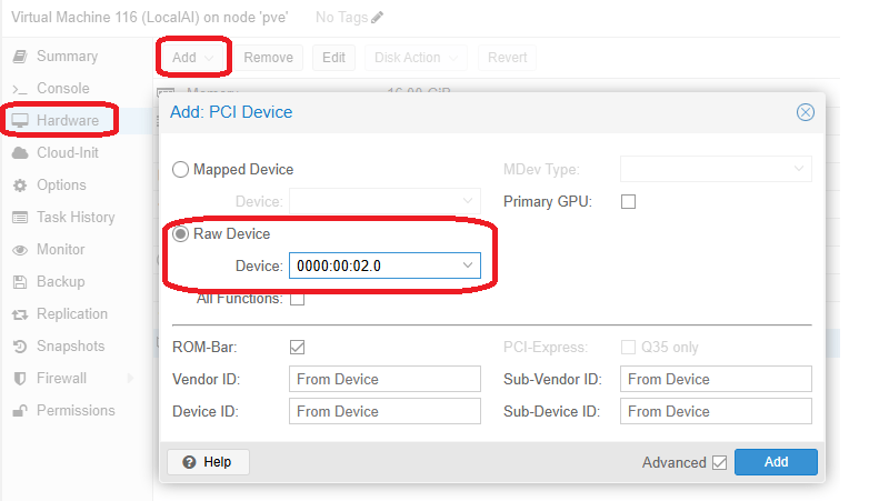 Ollama GPU passthrough