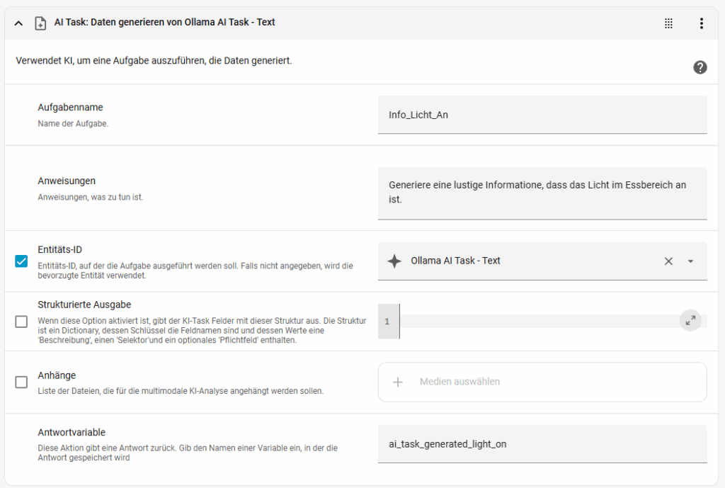 KI-Tasks visueller Editor