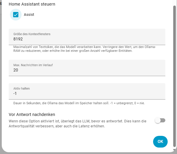 KI-Gesprächsagent Konfiguration 
