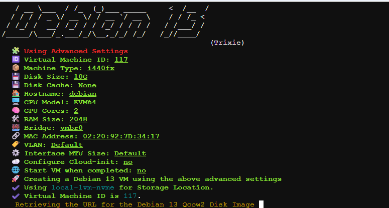 Proxmox VE Helper-Scripts - Debian VN Advanced