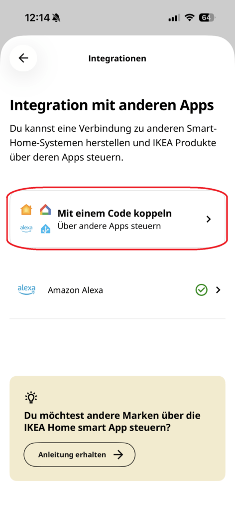 IKEA DIRIGERA Hub Integration