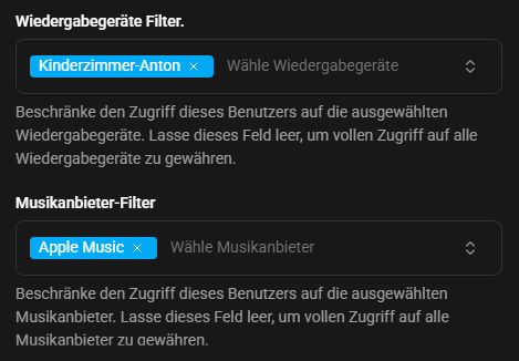 Music Assistant Filter